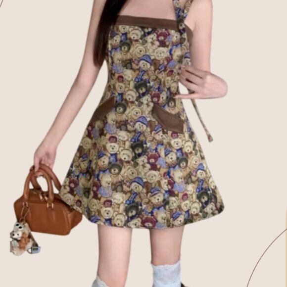 Teddy bear Sling mini dress - Picture 3 of 4